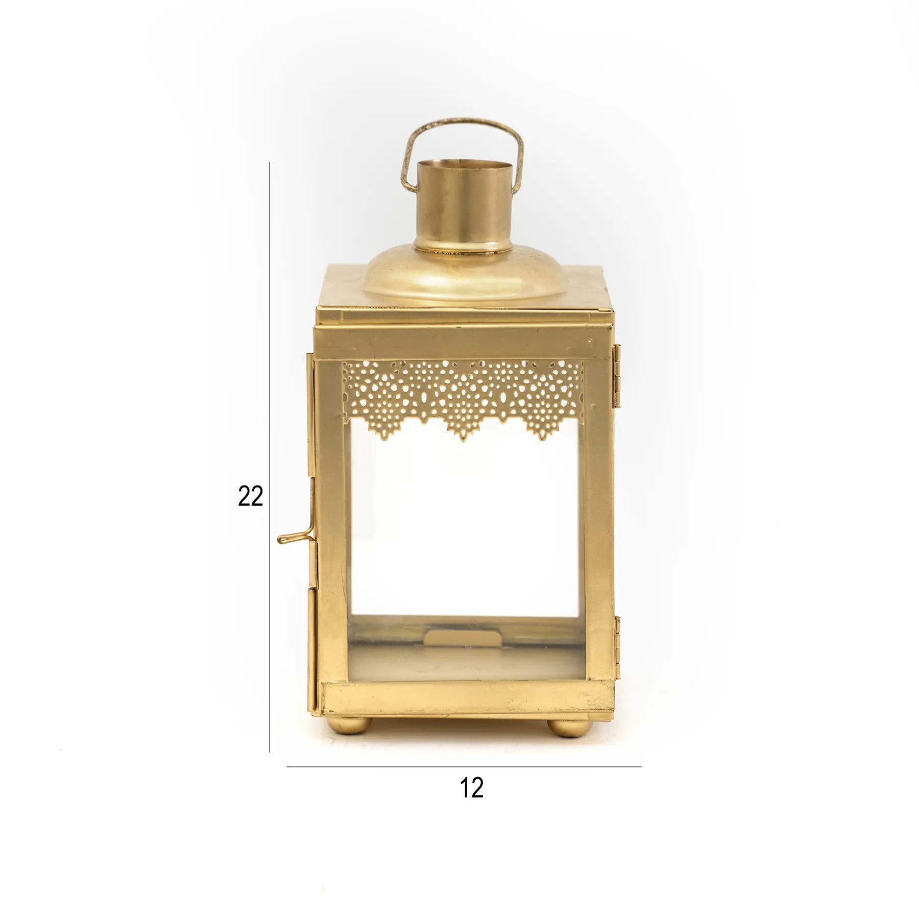 Chloe Metal gold lantern 12X12X22CM thumbnail 7
