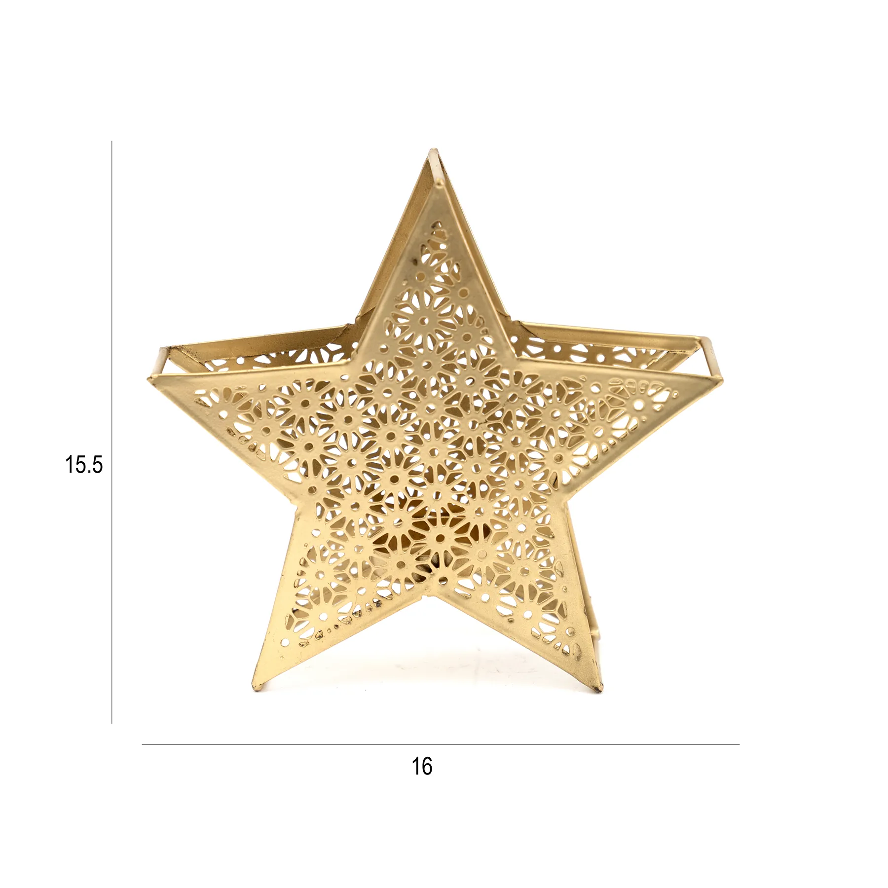 Chloe Metal star shaped candle holder 16.5X4.5X15.5CM thumbnail 7
