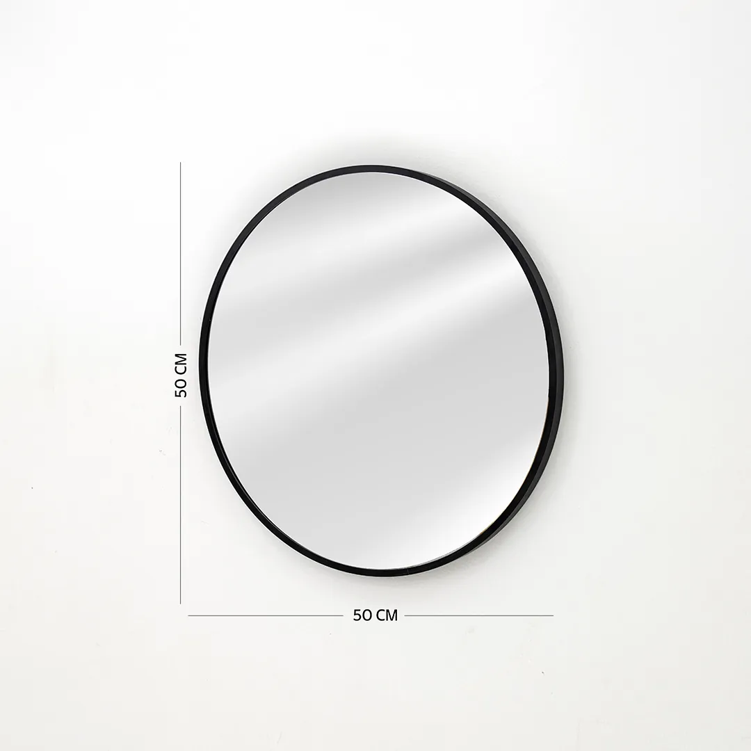 Sierra Metal Wall Mirror Black -50×2.5x50cm thumbnail 5