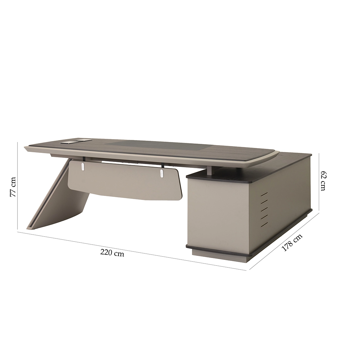 Arena Office Table -Dark Oak /Grey thumbnail 15