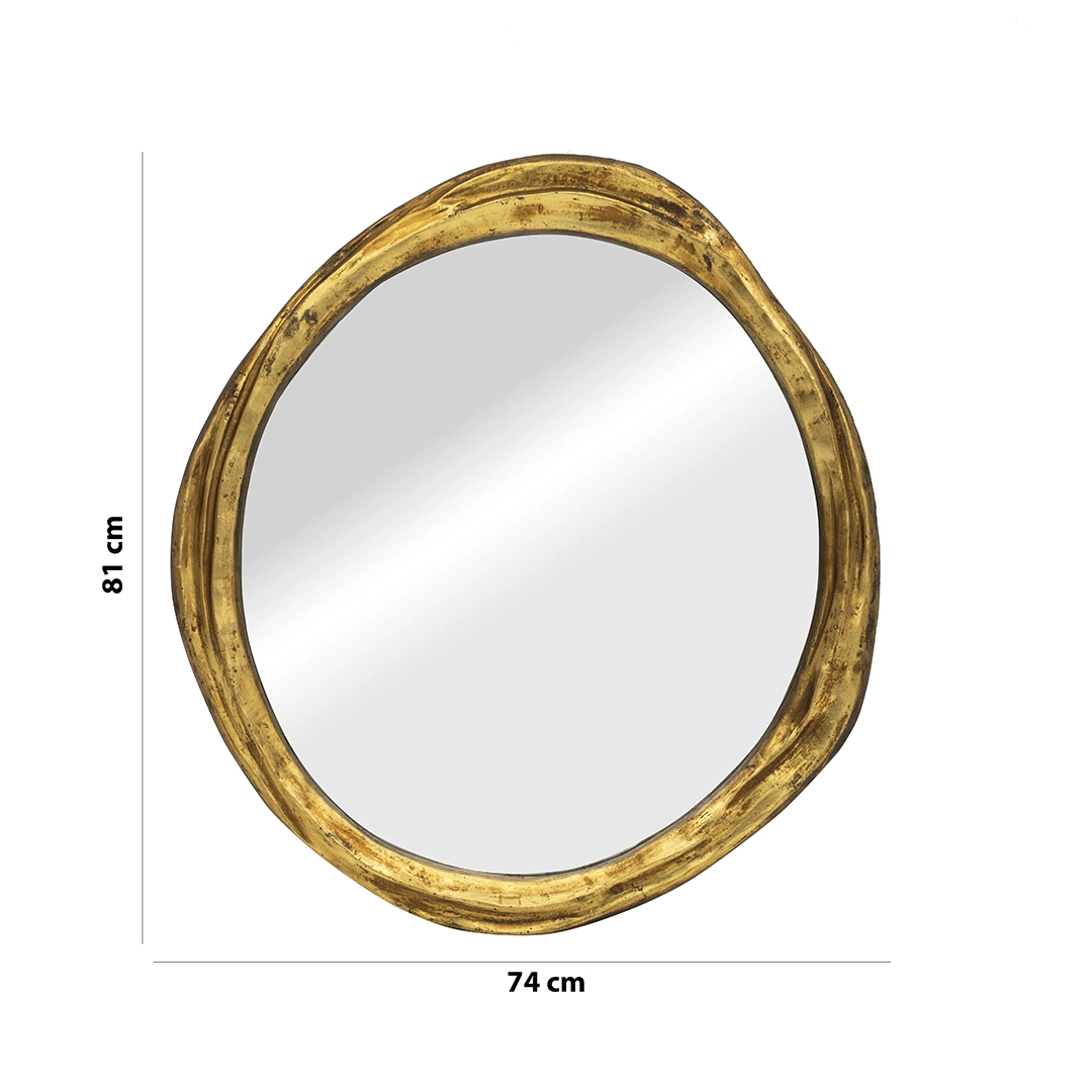 Novo Metal Wall Mirror Gold -81x4x74cm thumbnail 5