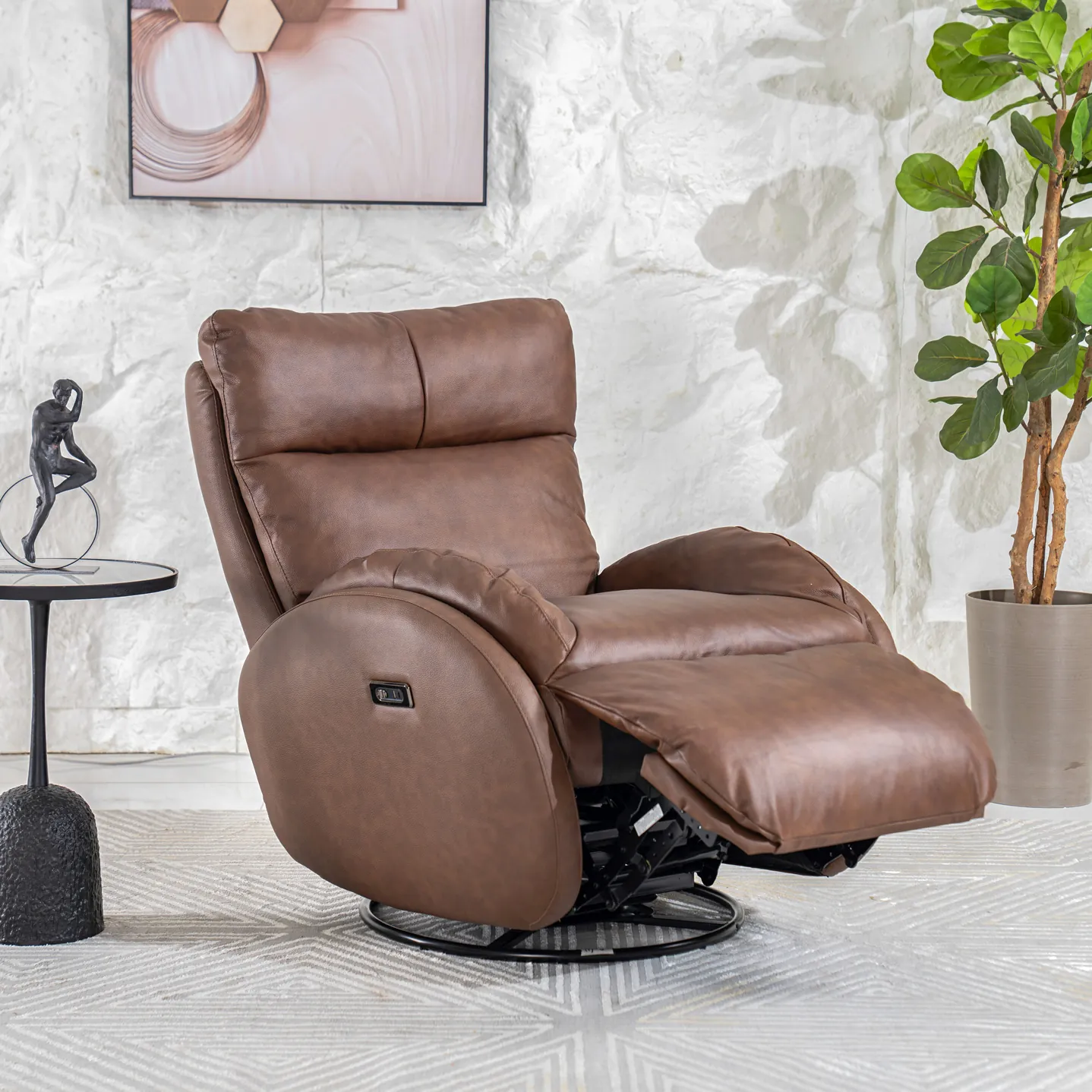 Spring Single Electric Recliner – Brown thumbnail 4