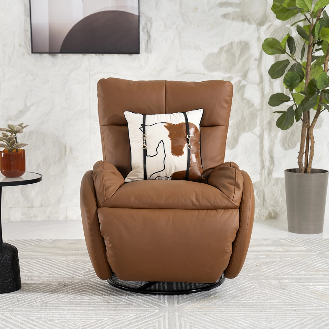 Spring Single Electric Recliner – Tan thumbnail 2