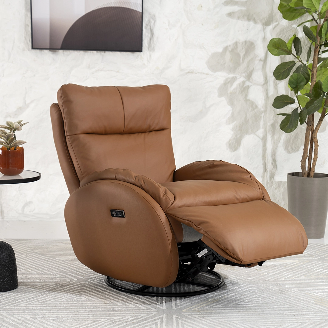 Spring Single Electric Recliner – Tan thumbnail 4