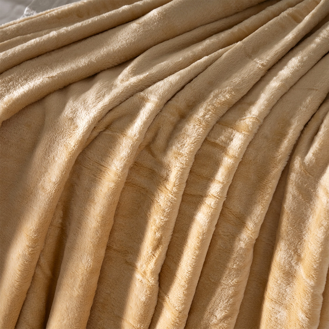Celestine Solid Blanket -Gold -200x230cm thumbnail 4