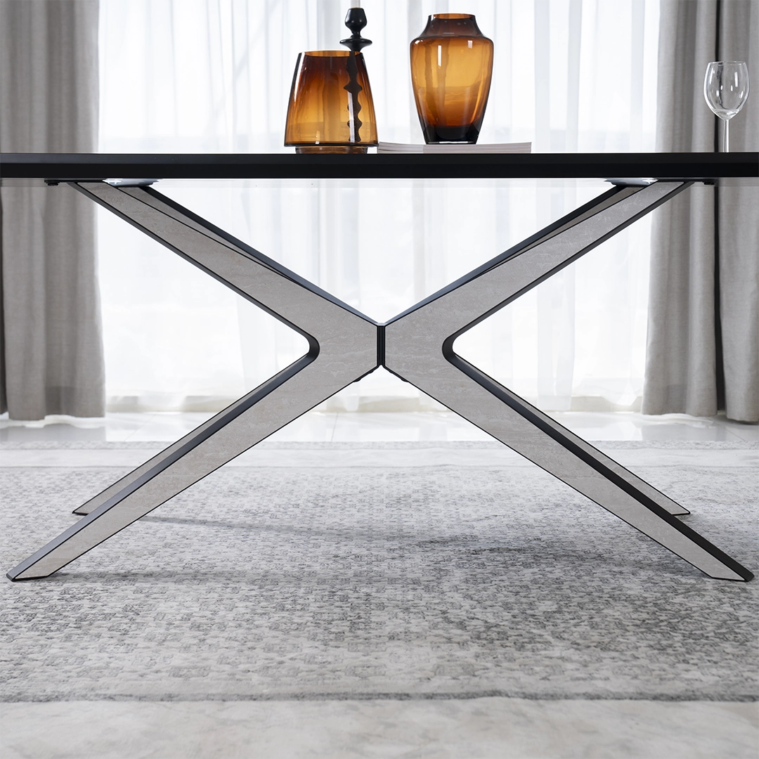 Star 1+6 Dining Set Col Off White/Black thumbnail 5