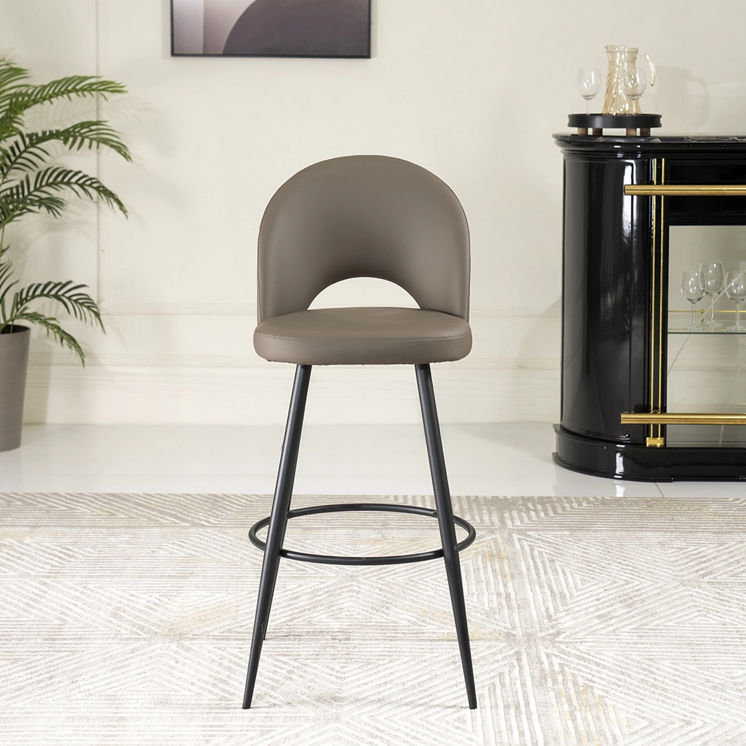 Stella Bar Stool -Dark Khaki & Black thumbnail 3