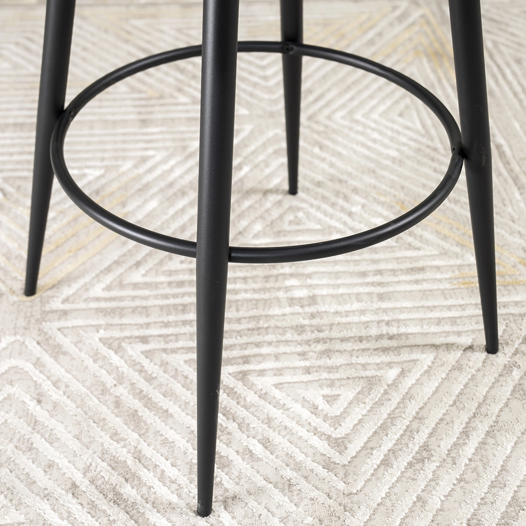 Stella Bar Stool -Dark Khaki & Black thumbnail 8