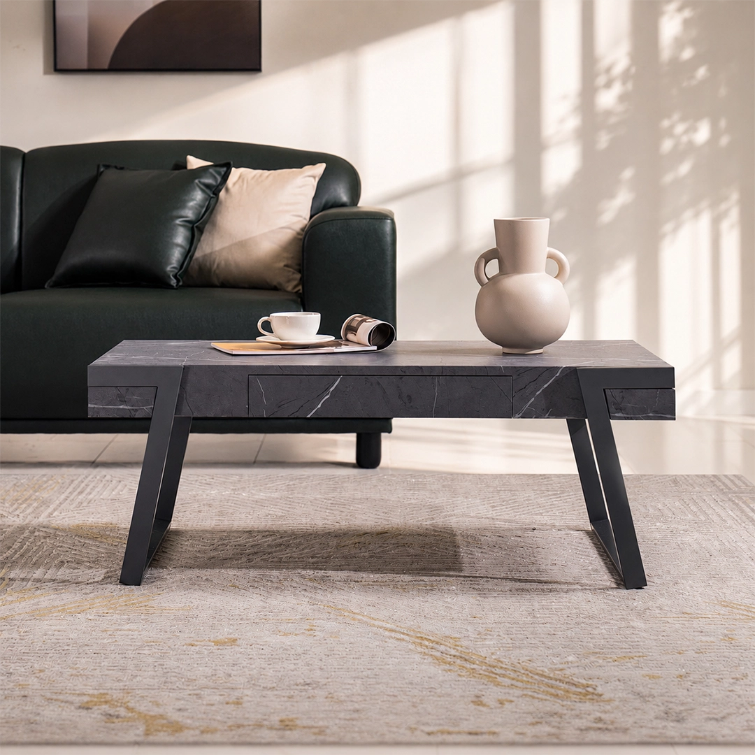 Tanix Centre Table with Drawer -Grey thumbnail 3