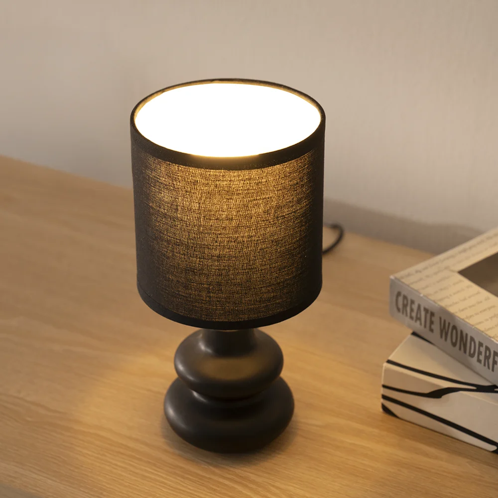 Tria Set Of 2 Ceramic Table Lamp Black 12X12X23Cm thumbnail 4