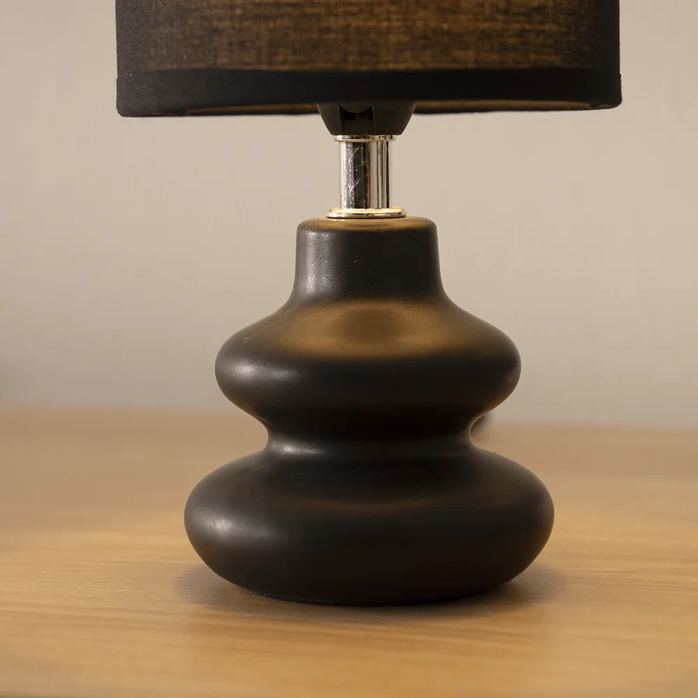 Tria Set Of 2 Ceramic Table Lamp Black 12X12X23Cm thumbnail 5