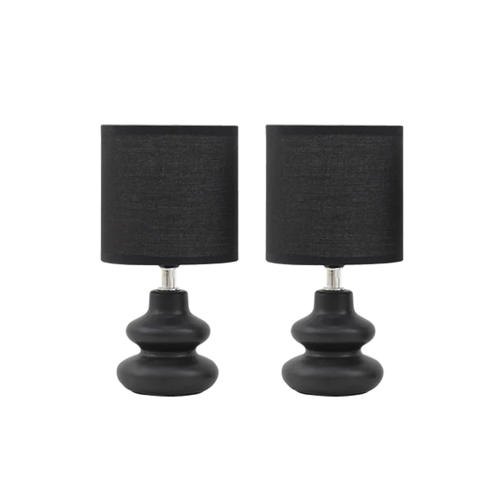 Tria Set Of 2 Ceramic Table Lamp Black 12X12X23Cm thumbnail 6