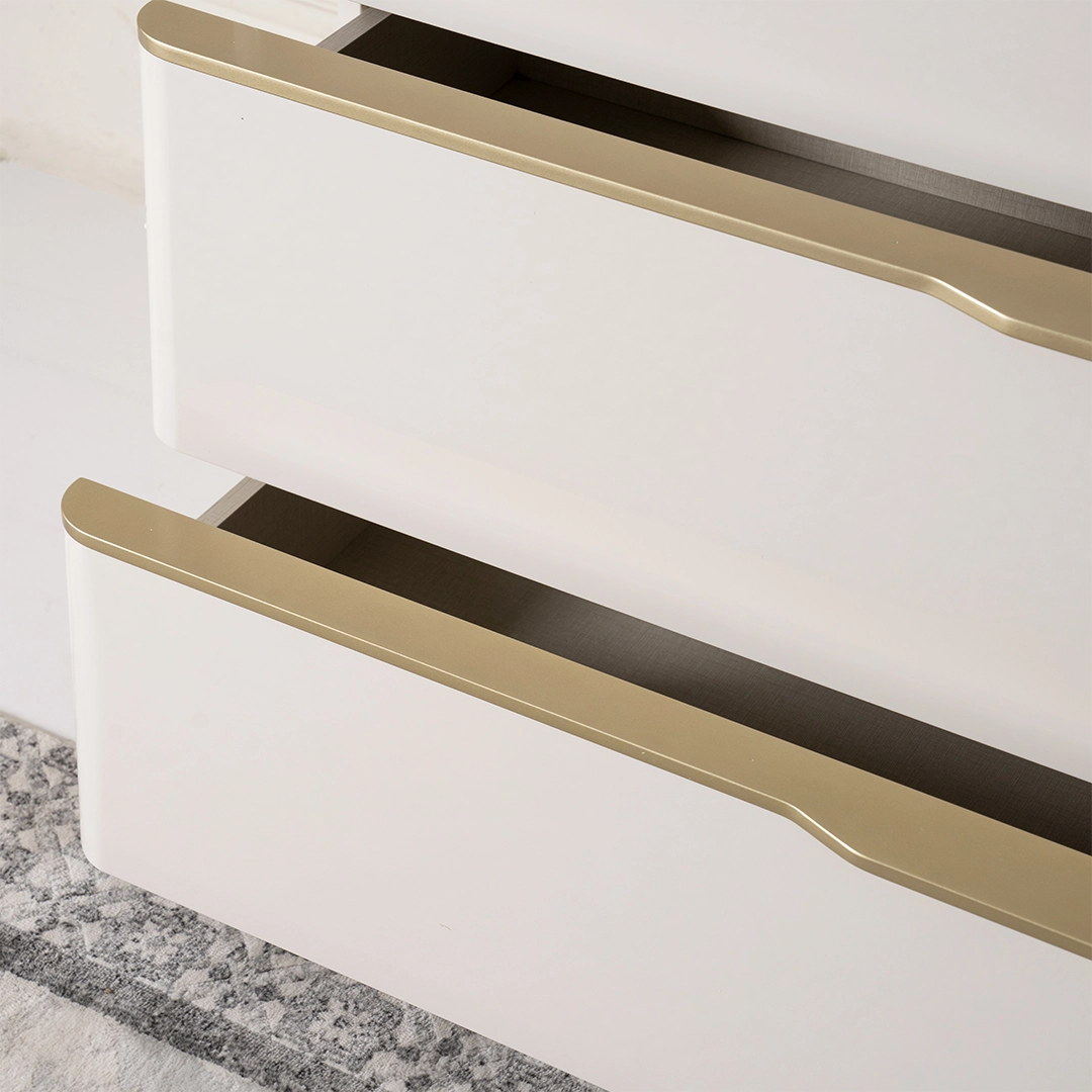 Tribeca Dresser With Mirror & Stool Only – Black & Beige thumbnail 3