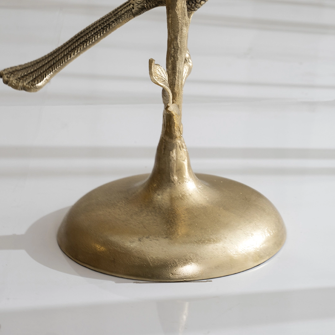 Twin Peacock Accent Table With Glass Top thumbnail 4