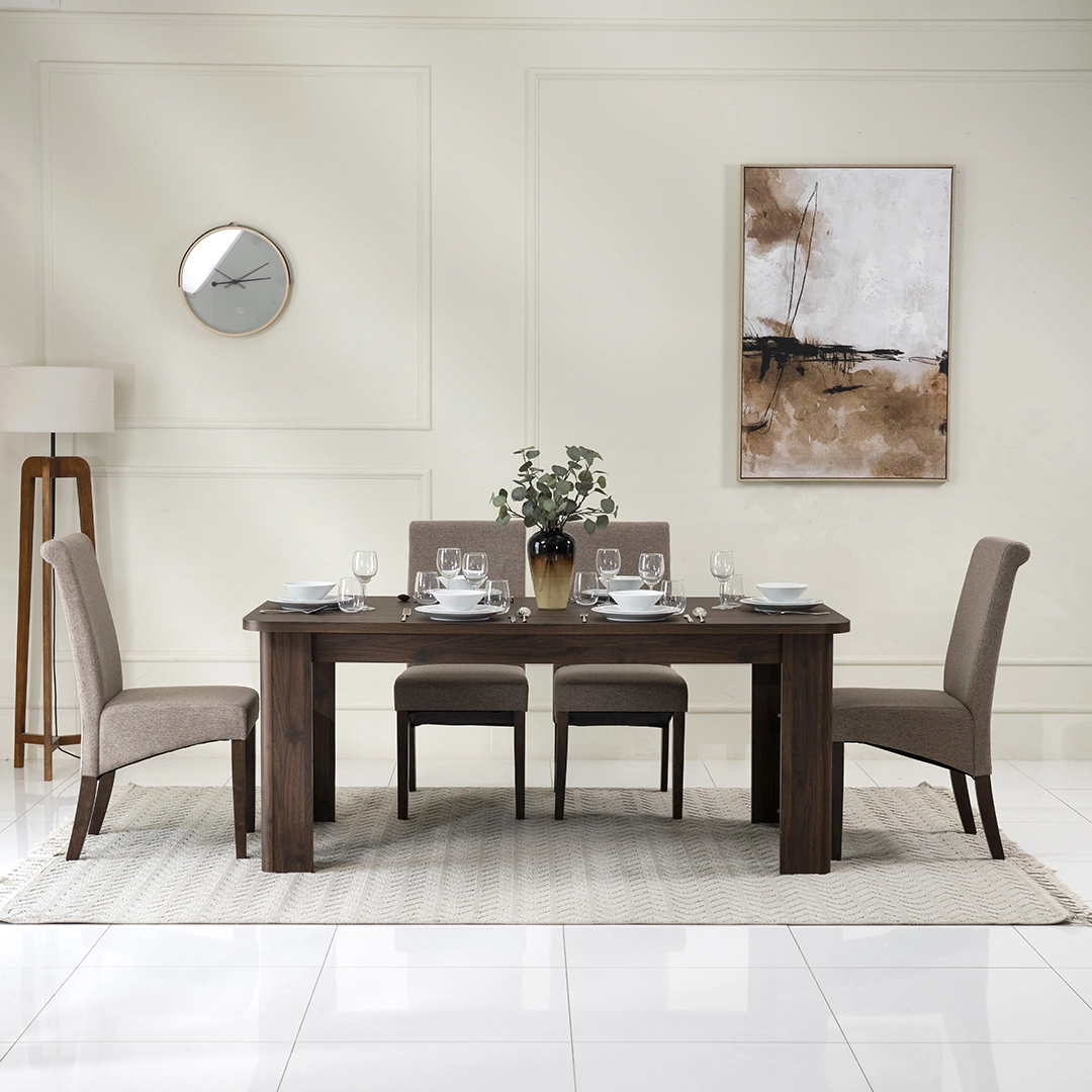 Valencia Dining Set 6 Seater – Walnut thumbnail 2