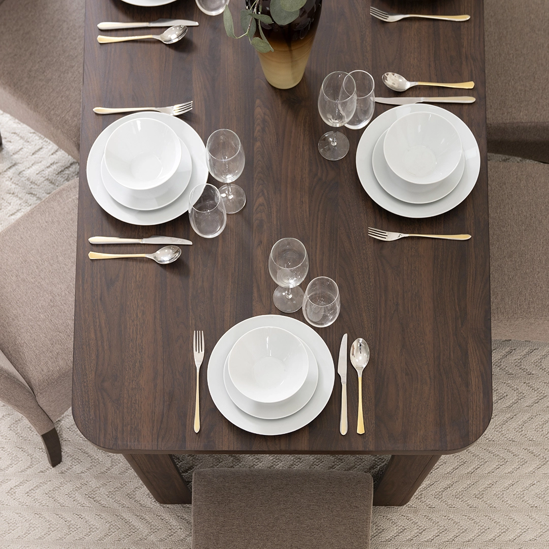 Valencia Dining Set 6 Seater – Walnut thumbnail 3