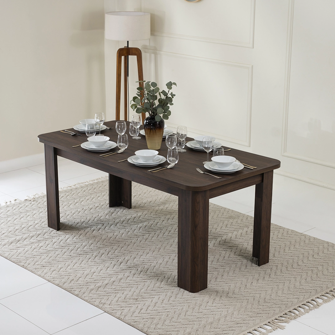 Valencia Dining Set 6 Seater – Walnut thumbnail 5