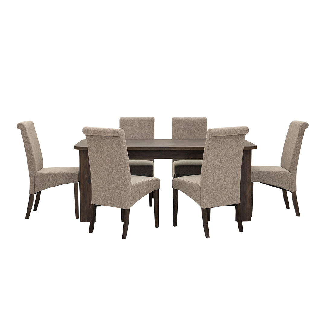 Valencia Dining Set 6 Seater – Walnut thumbnail 9