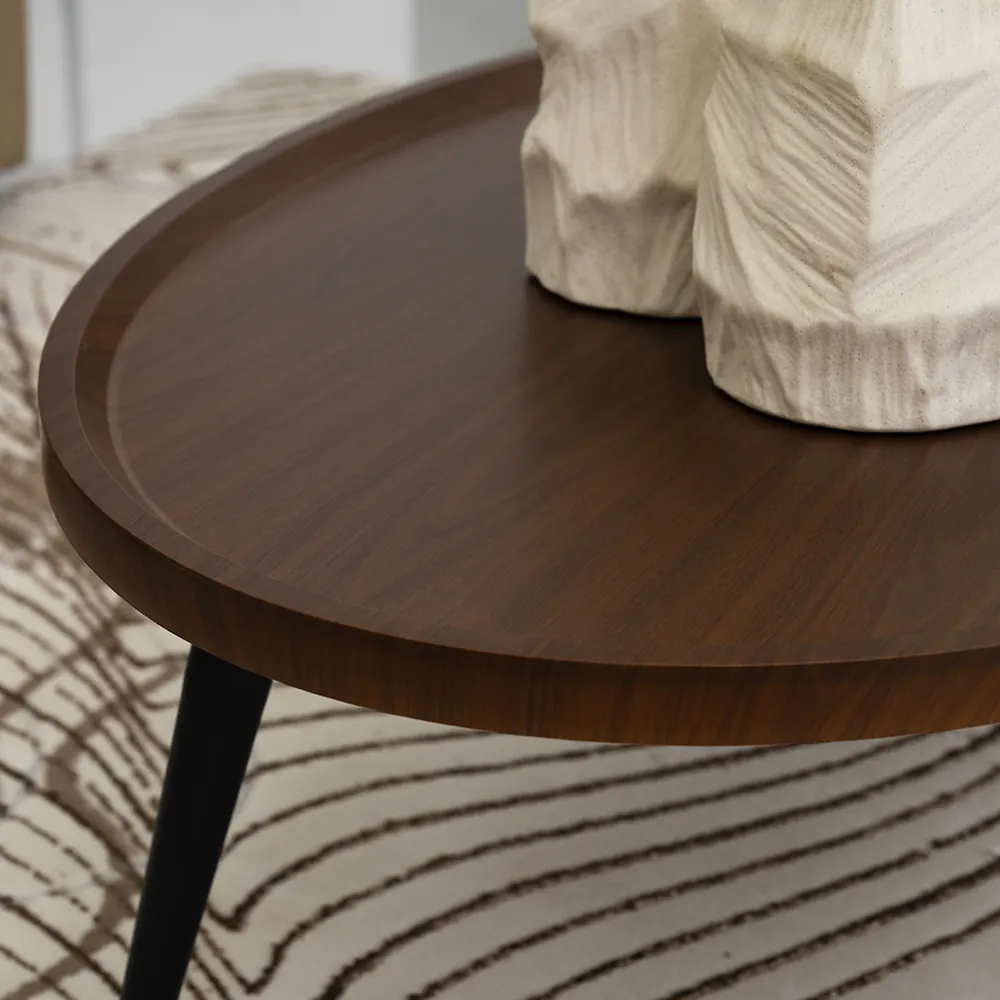 Velva Coffee Table Walnut & Black thumbnail 4