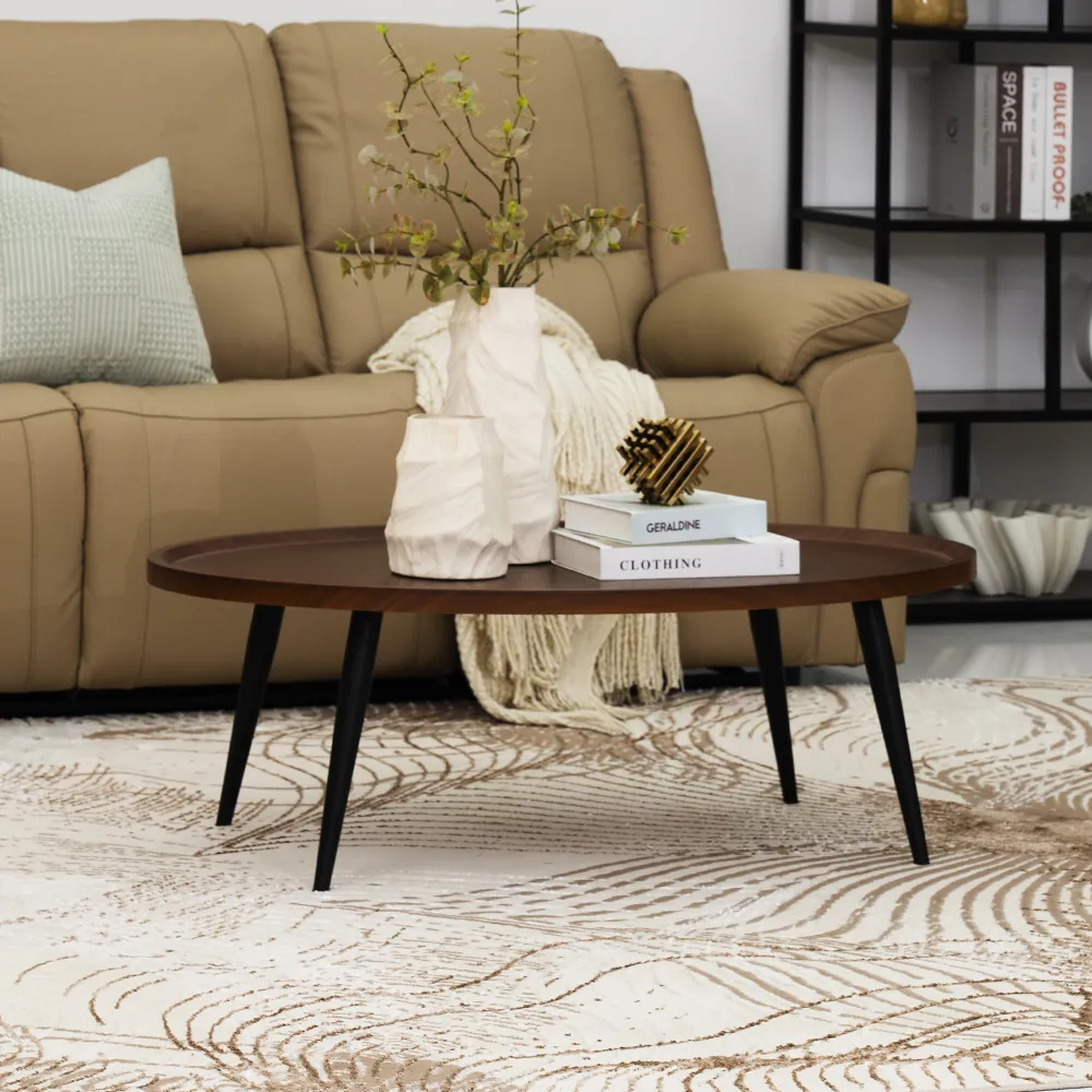 Velva Coffee Table Walnut & Black thumbnail 2