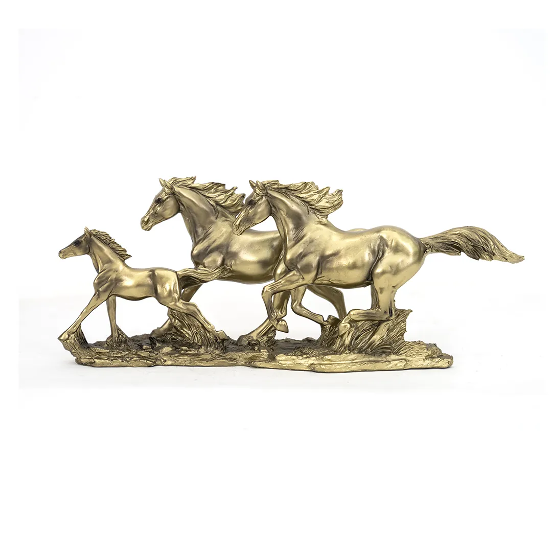 Verdant Polyresin Running Horses 40X10X16.3Cm thumbnail 5