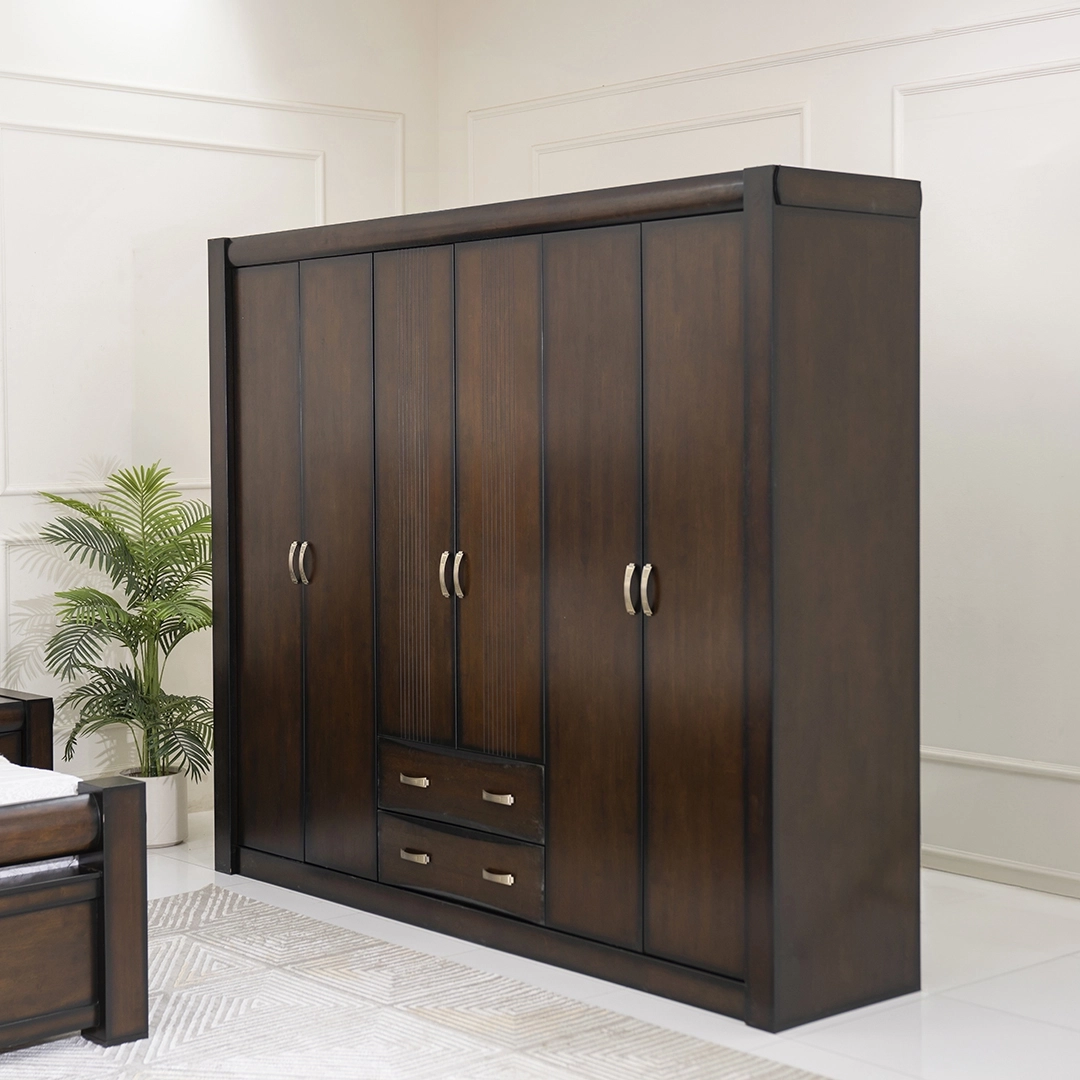 Victoria 6 Door Wardrobe -Chocolate