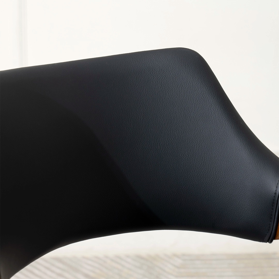 Vida Bar Chair -Black & Walnut thumbnail 4