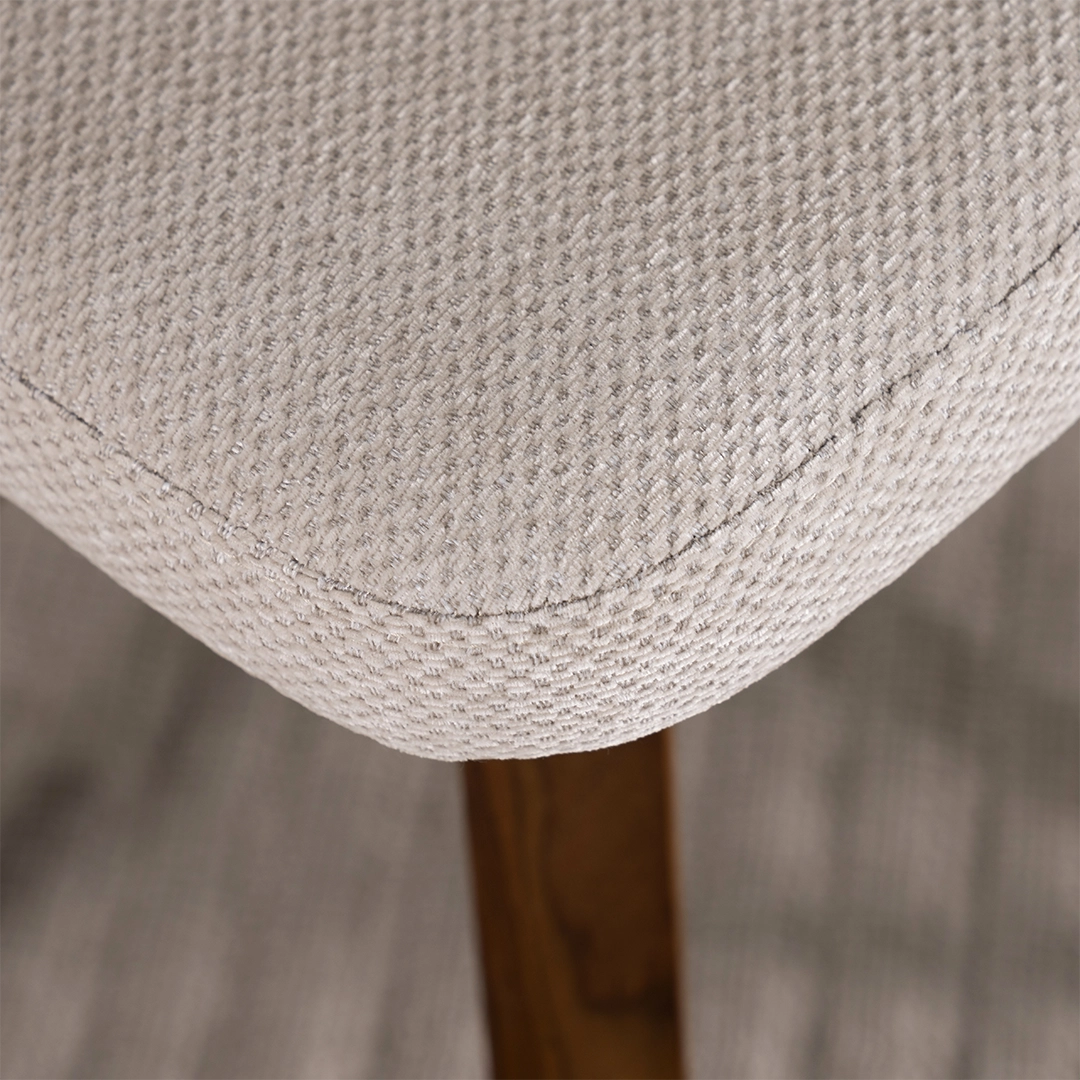 Viola Bar Chair -Walnut and Beige thumbnail 4