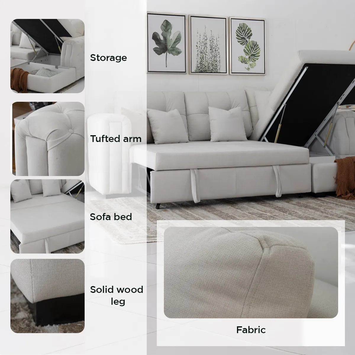 Cover Sofa Bed With Storage thumbnail 2