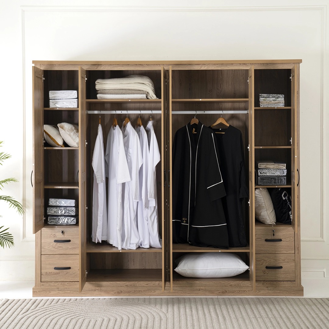 Majestic 6 Door Wardrobe -Oak thumbnail 2