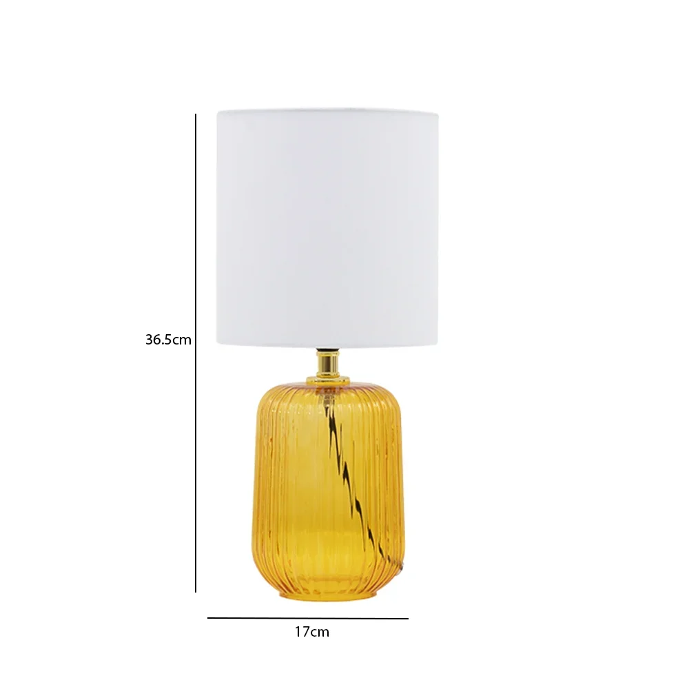 Tria Glass Table Lamp -Amber -36.5cm thumbnail 7