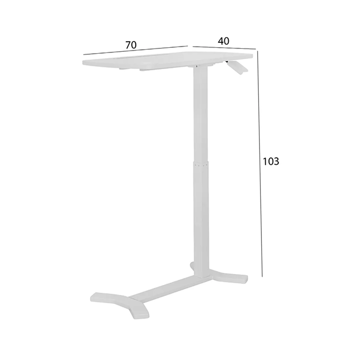 Austin Manual Standing End Table - White thumbnail 6