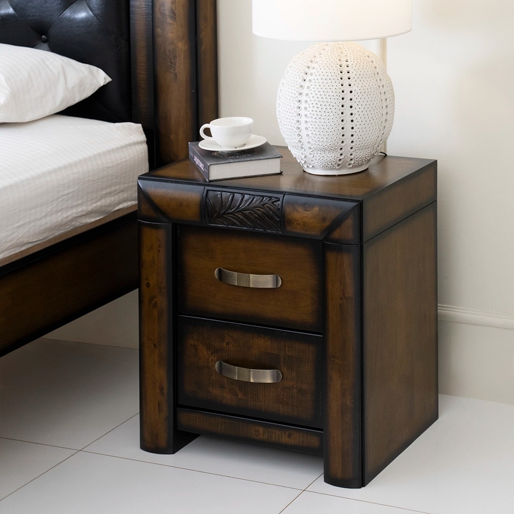 Aris Night Stand – Dark Brown