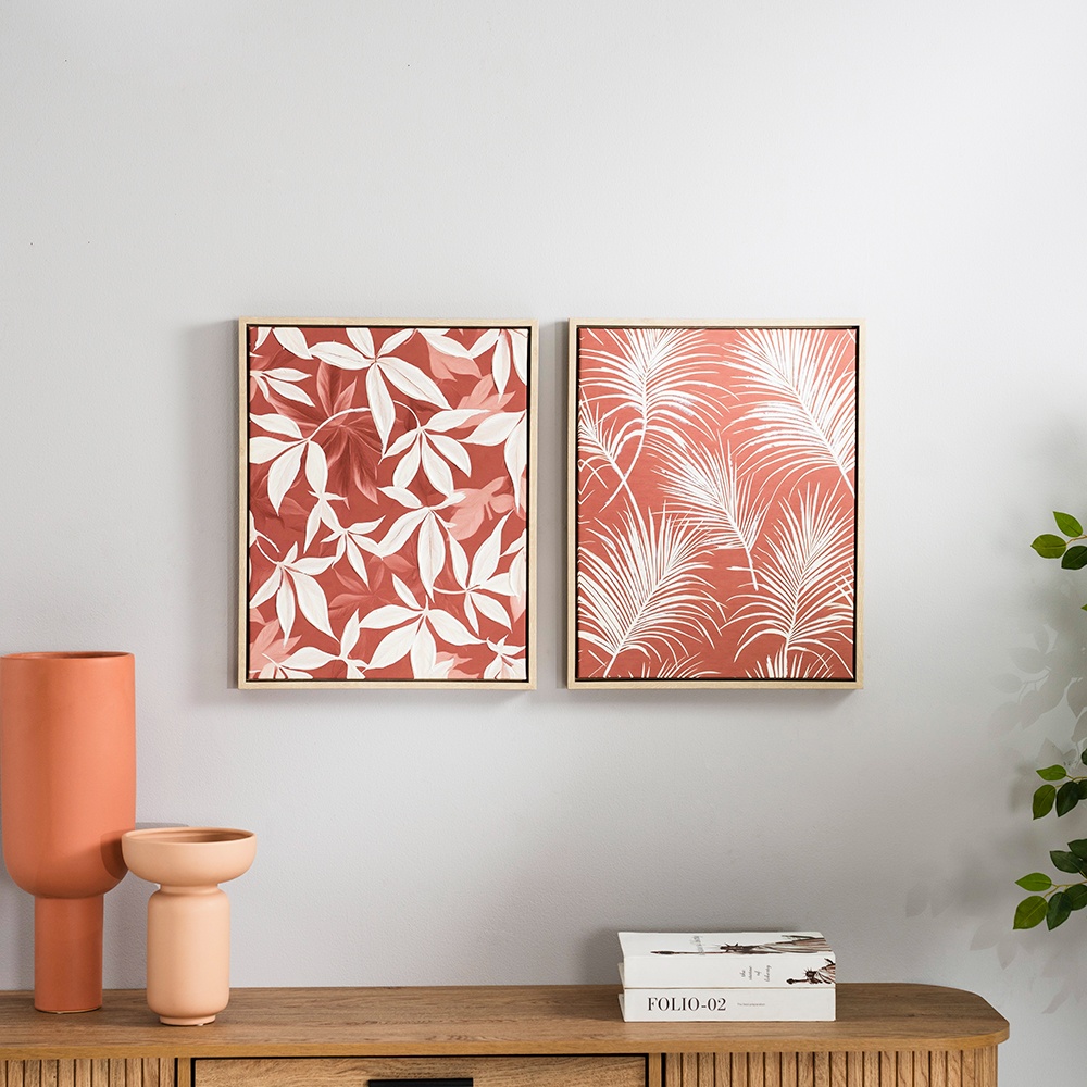 Elm Set of 2 Framed Canvas Wall Art – 40×3.8x50cm