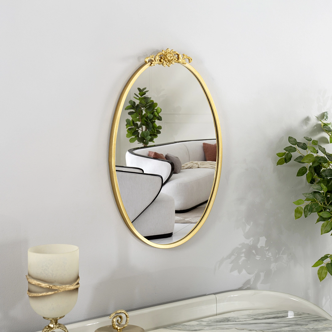 Novo Metal Wall Mirror Gold -48.5×4.5x73cm
