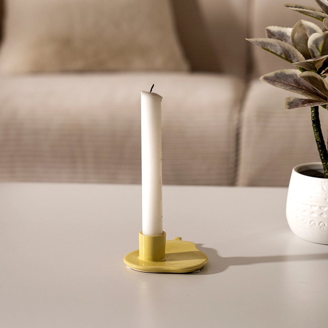 Quinn Ceramic Pear Candle Holder -11x11x3.3cm