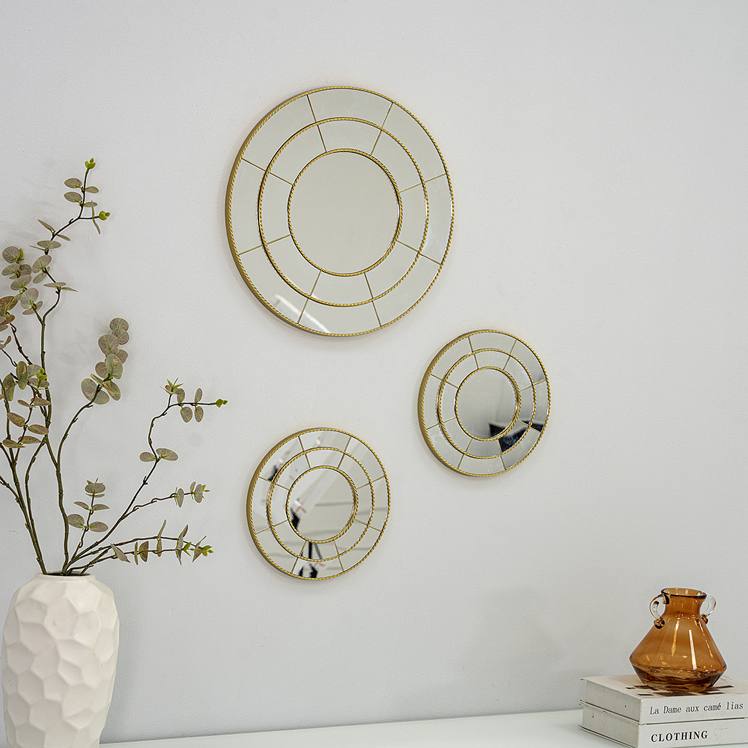 Sierra Set Of 3 Decorative Mirror -Gold