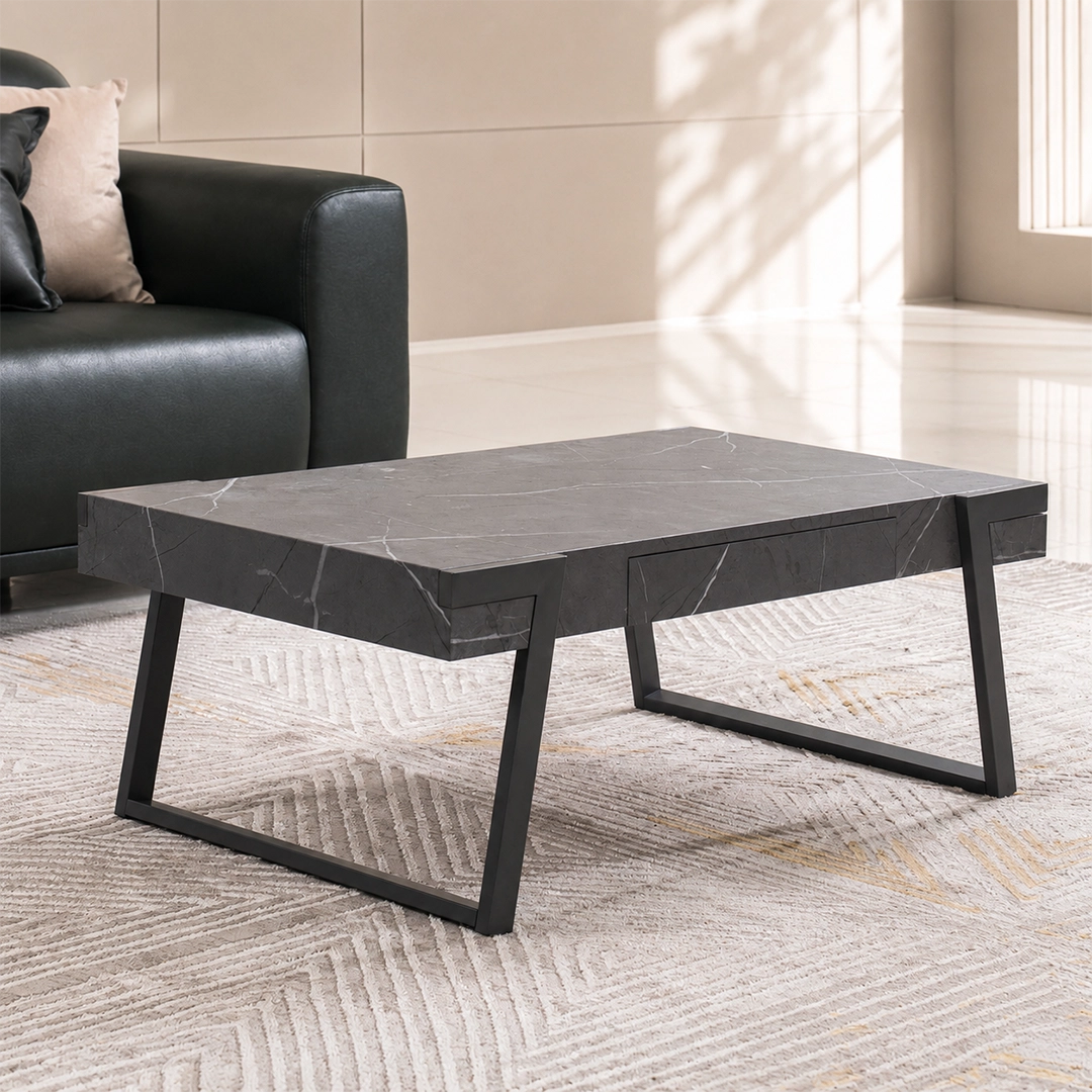 Tanix Centre Table with Drawer -Grey