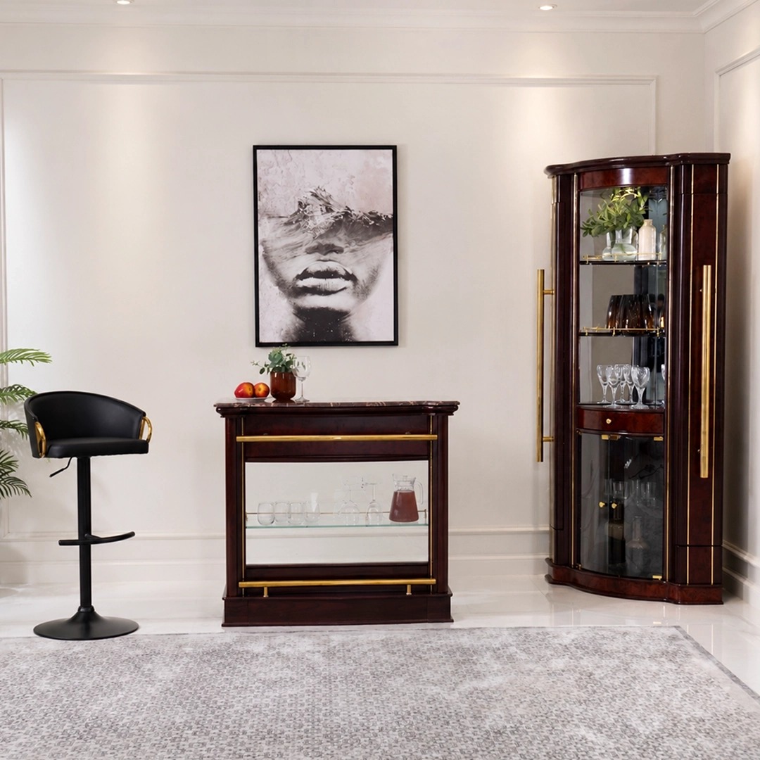 Bar Cabinet – Cherry Gold